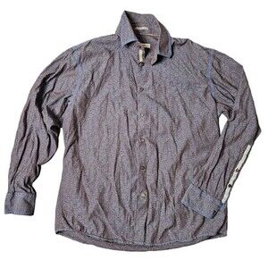 2 for $20 Pronto Uomo Dandelion Print Button Front Formal Dress Shirt Size XL